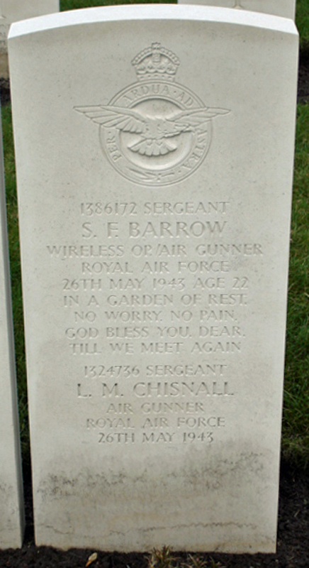 Sgt Stanley Francis Barrow<br /><br /><br />died on active duty - 26.5.1943