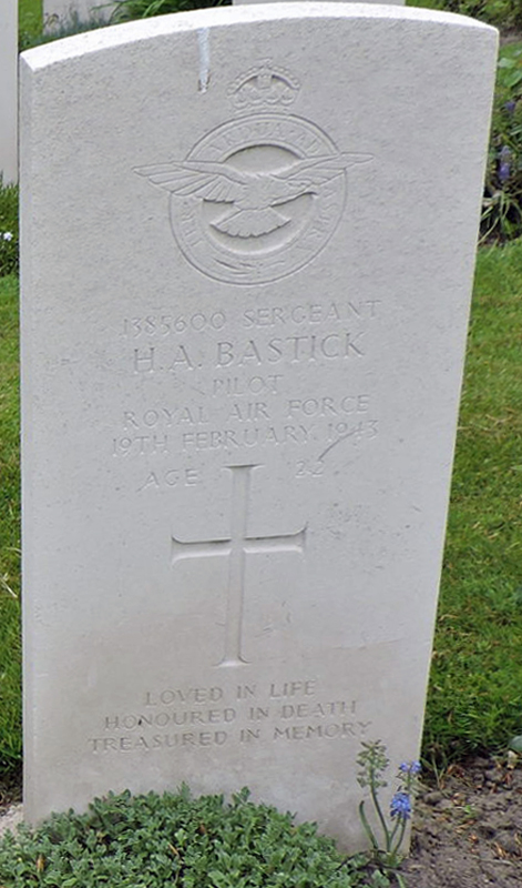 Sgt Howard Anthony Bastick<br /><br /><br />died on active duty - 19.2.1943