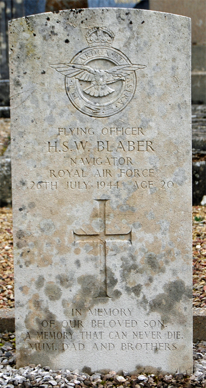 F/O Herbert Sydney William Blaber<br /><br /><br />died on active duty - 26.7.1944