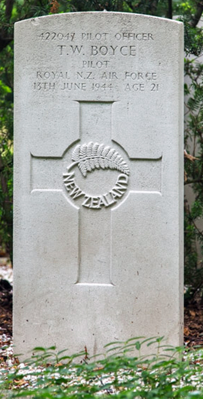 P/O Trevor Wimont Boyce<br /><br /><br />died on active duty - 13.6.1944