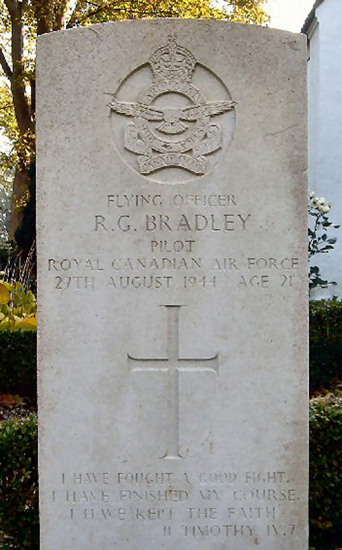 F/O Royden Garfield Bradley<br /><br /><br />died on active duty - 28.8.1944