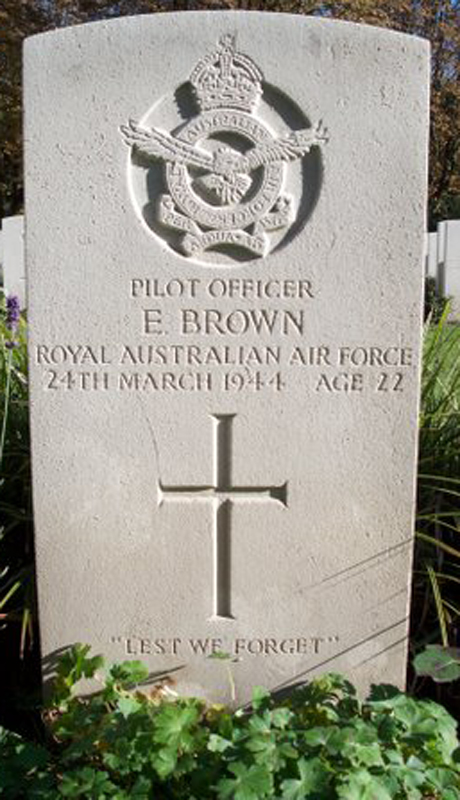 P/O Ernest Brown<br /><br /><br />died on active duty - 24.3.1944