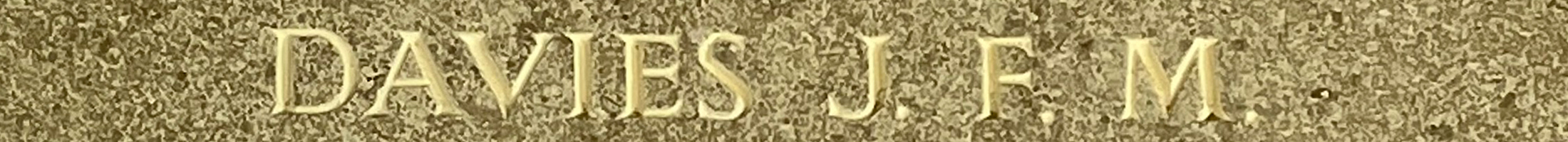 Sgt John Francis Mathew Davies<br /><br /><br />missing -  November 23rd, 1943<br /><br /><br />No Known Grave<br /><br /><br />Commemorated: Runnymede Memorial, Surrey, England<br /><br /><br />Panel: 147