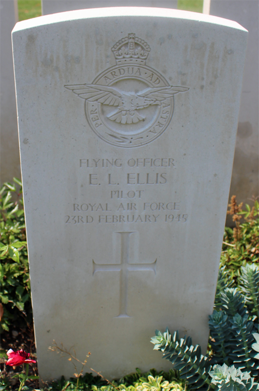 F/O Ernest Lewis Ellis<br /><br /><br />died on active duty - February 23rd, 1945