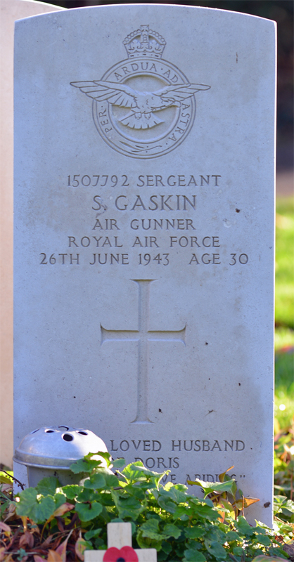 Sgt Stanley Gaskin<br /><br /><br />died on active duty - June 26th, 1943