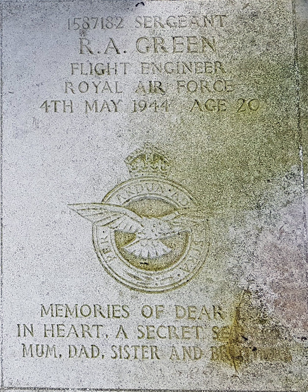 Sgt Robert Alfred Green<br /><br /><br />died on active duty - May 4th, 1944