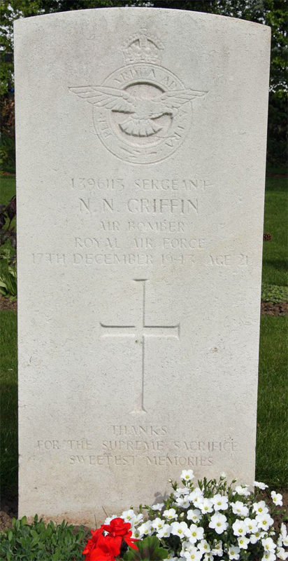 Sgt Norman Nowell Griffin<br /><br /><br />died on active duty - December 17th, 1943