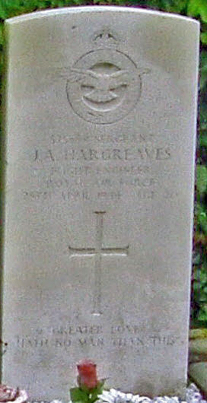 Sgt John Alfred Hargreaves<br /><br /><br />died on active duty - April 28th, 1944