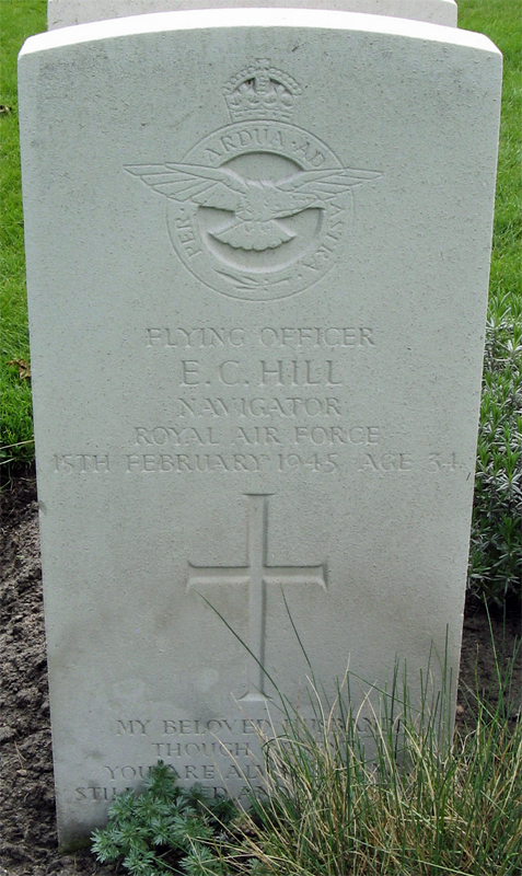 F/O Edgar Charles Hill<br /><br /><br />died on active duty - February 15th, 1945