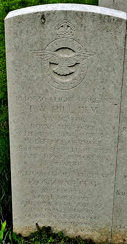 F/Sgt Thomas William Hill&nbsp; DFM<br /><br /><br />died on active duty - June 8th, 1944