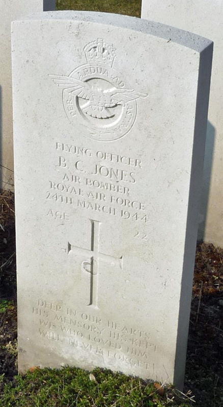 F/O Benjamin Cynddylan Jones<br /><br /><br />died on active duty - March 25th, 1944