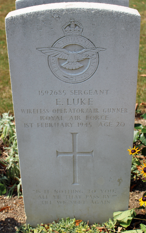 Sgt Ernest Luke<br /><br /><br />died on active duty - February 1st, 1945