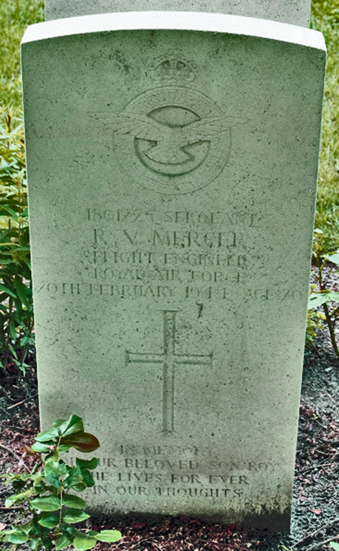 Sgt Roy Victor Mercer<br /><br /><br />died on active duty - February 20th, 1944