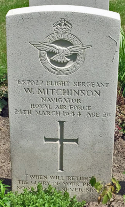 F/Sgt William Mitchinson<br /><br /><br />died on active duty - March 24th, 1944