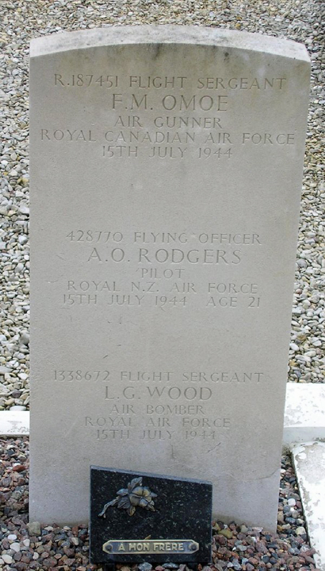 F/Sgt Francis Melvin Omoe<br /><br /><br />died on active duty - July 15th, 1944