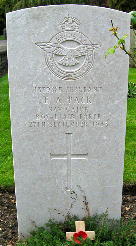 Sgt Ernest Albert Pack<br /><br /><br />died on active duty - September 27th, 1943