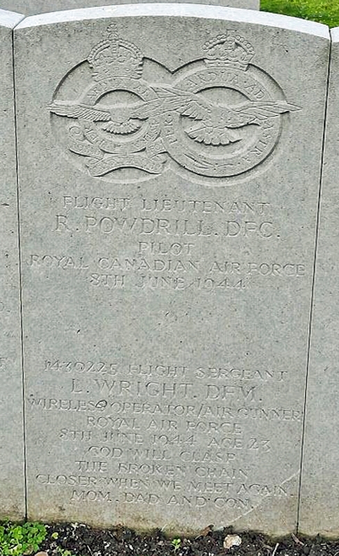 F/Sgt Leslie Wright<br/><br /><br />died June 8th, 1944