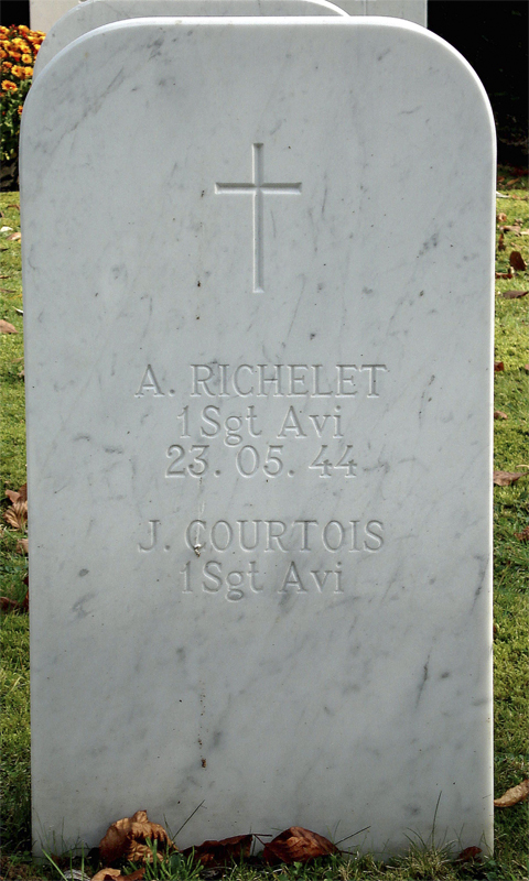 Sgt Jean Eugeine Joseph Alphons Courtois<br /><br /><br />died on active duty - May 23rd, 1944
