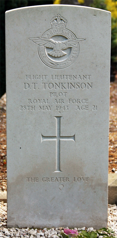 F/Lt Donald Thomas Tonkinson<br /><br /><br />died on active duty - May 28th, 1943