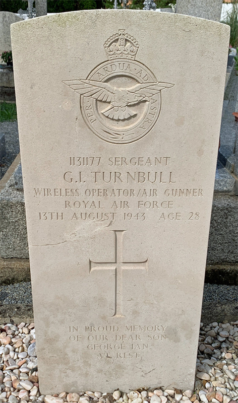 Sgt George Ian Turnbull<br /><br /><br />died on active duty August 13th, 1943