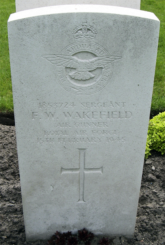 Sgt Frederick William Wakefield<br /><br /><br />died on active duty February 15th, 1945