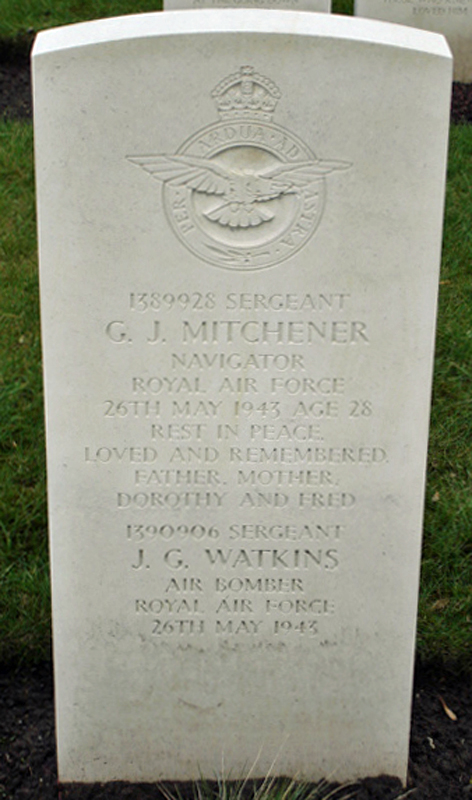 Sgt John George Watkins<br /><br /><br />died on active duty May 26th, 1943
