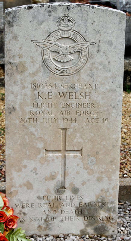 Sgt Kenneth Ernest Welsh<br /><br /><br />died on active duty July 26th, 1944