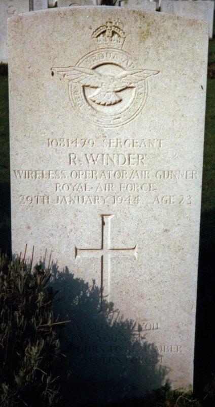 Sgt Roland Winder<br /><br /><br />died on active duty January 29th, 1944